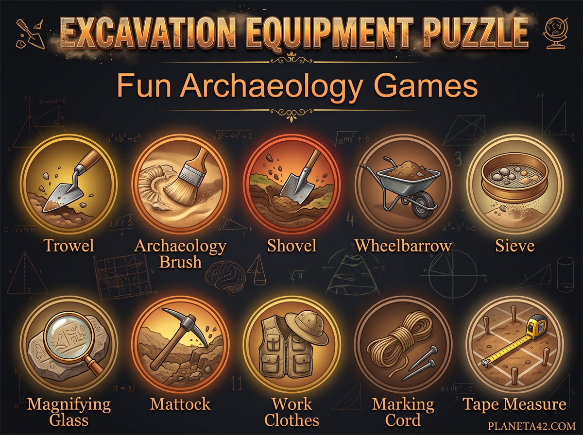 Excavation Equipment Puzzle Game - Browser-based educational games for kids
