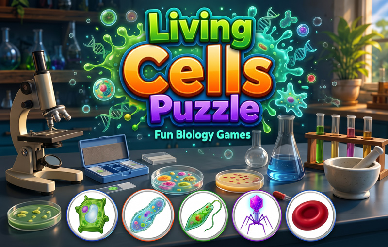 Living Cells Puzzle - Interactive learning games for kids