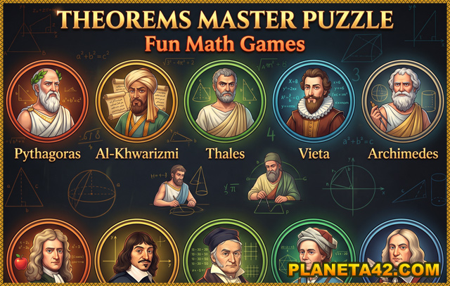 Theorems Master Puzzle - Free online educational tools